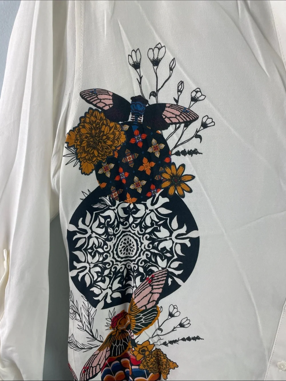 NWT Desigual Button-Up Blouse Size L - Picture 4 of 14